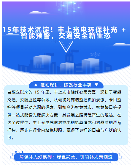 15年技術沉淀！豐上光電環保補光 + 智能預警，交通安全新生態